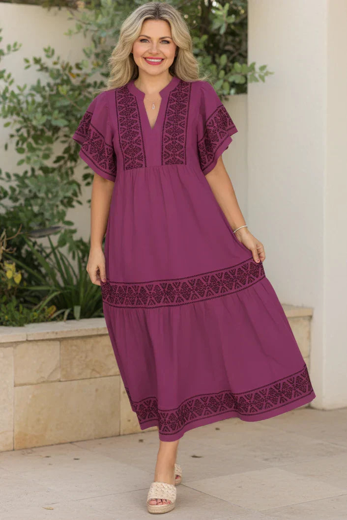Vestido Sendero de Cenefa | Escote abierto y detalles bohemios