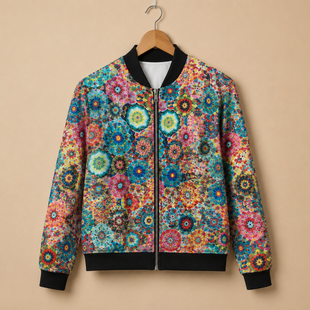Bomber Botánica estampada