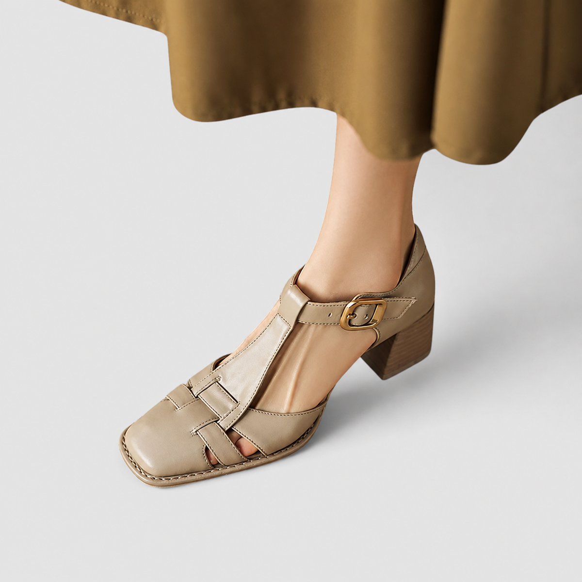 Zapatos Segovia | Tiras y tacón ancho