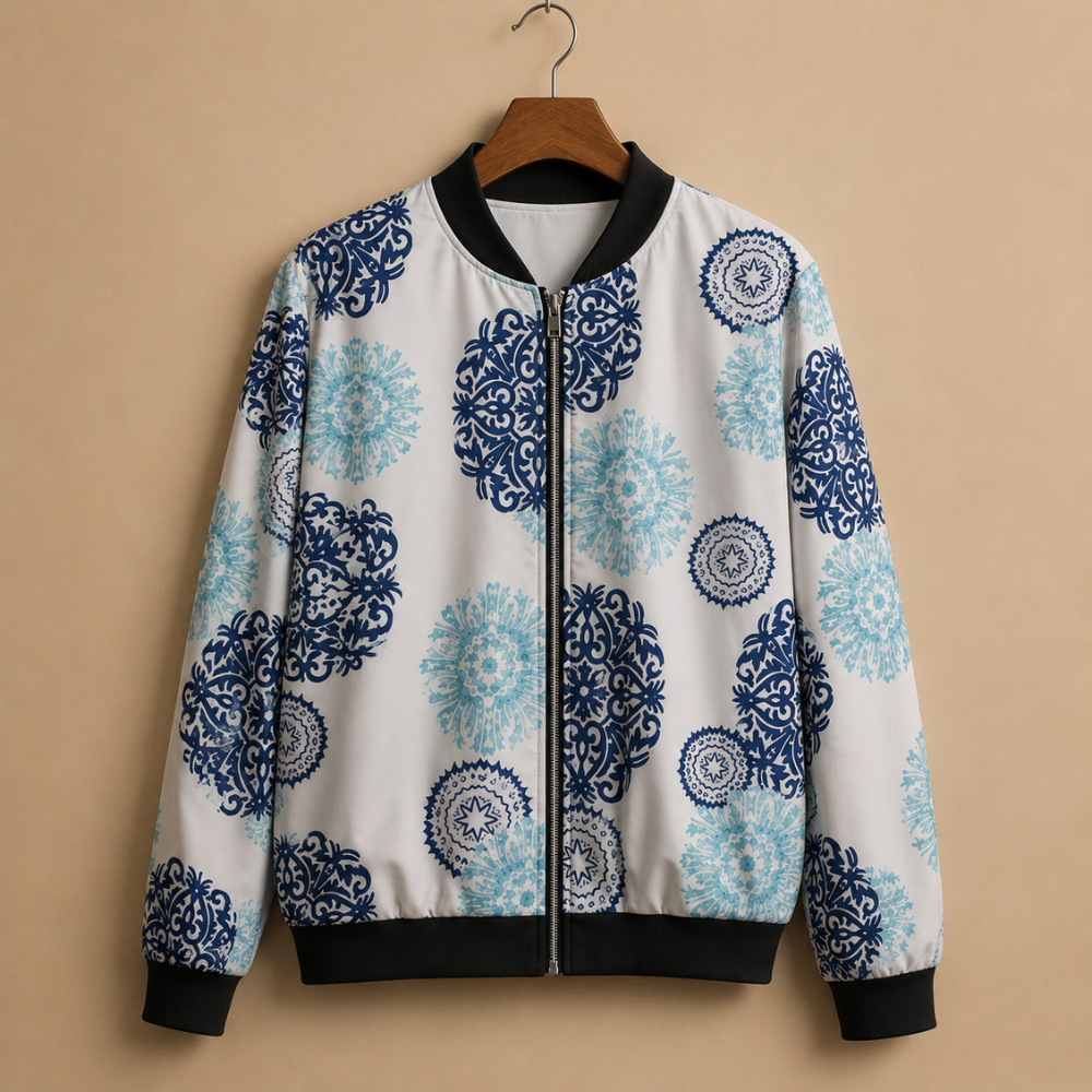 Bomber Botánica estampada
