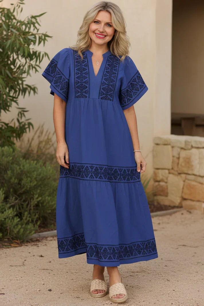 Vestido Sendero de Cenefa | Escote abierto y detalles bohemios