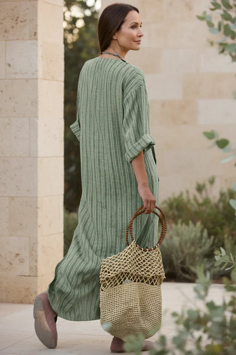 Vestido Cadencia Suave | Relieve de líneas y corte amplio