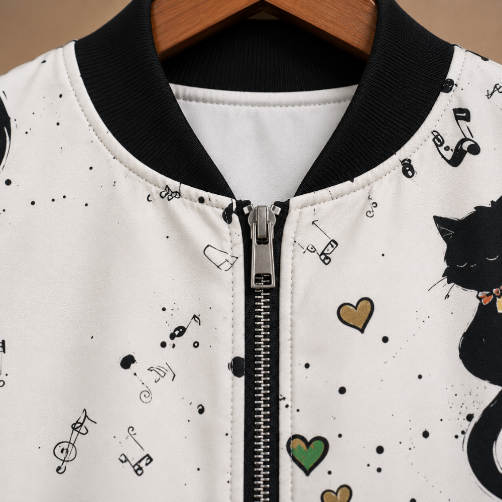 Bomber Botánica estampada