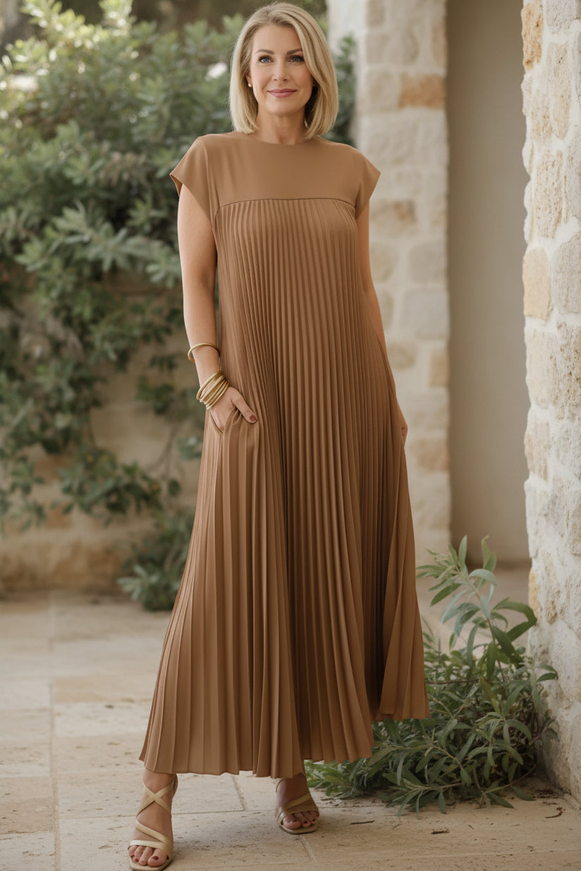 Vestido Calma Dorada | Silueta holgada de líneas sencillas