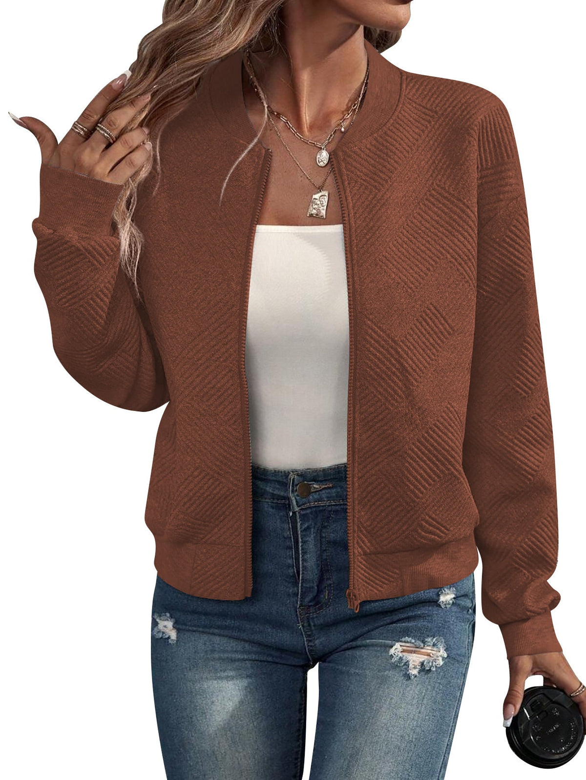 Chaqueta Prisma de relieve geométrico