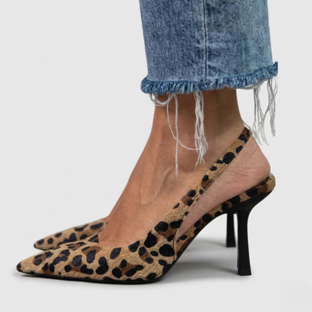 Zapatos Doñana | Leopardo y talón abierto