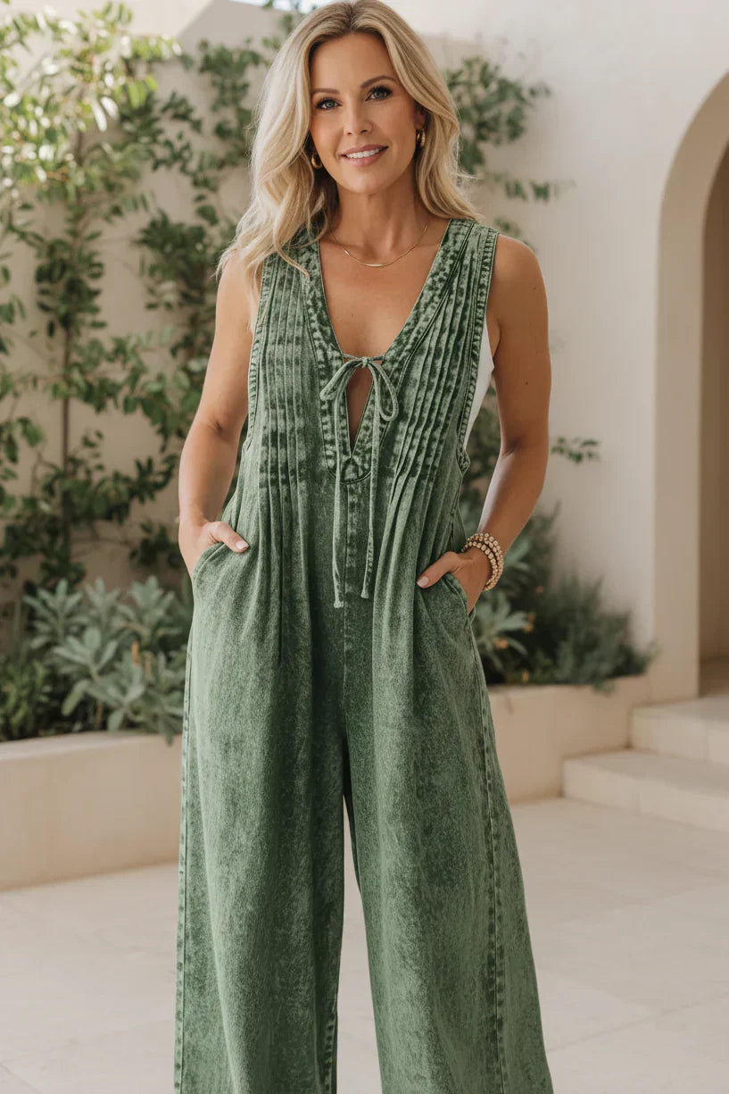 Mono Sendero Bohemio | Pliegues frontales y pernera ancha
