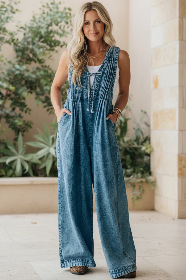 Mono Sendero Bohemio | Pliegues frontales y pernera ancha
