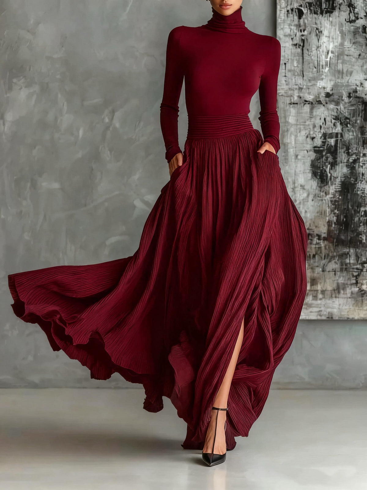 Aurora | Conjunto de cuello alto y falda larga