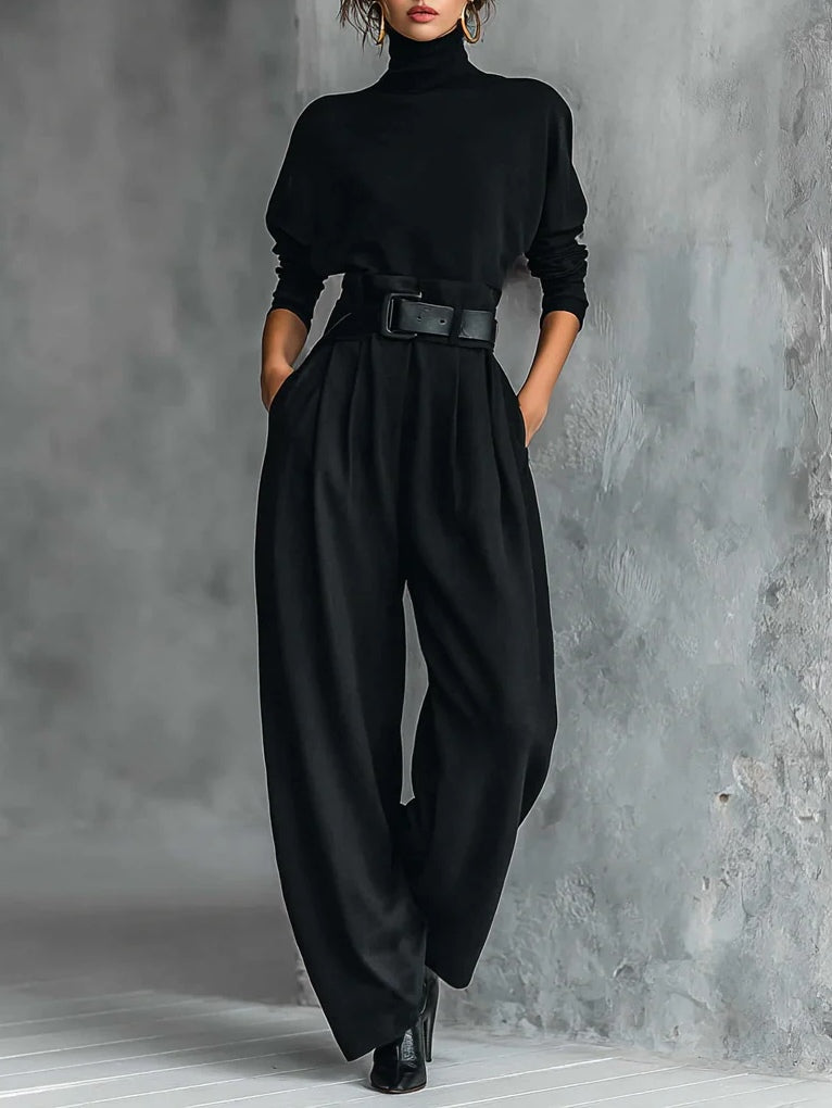 Alma | Conjunto de cuello alto con pantalón y cinturón