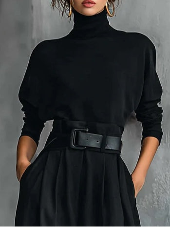Alma | Conjunto de cuello alto con pantalón y cinturón