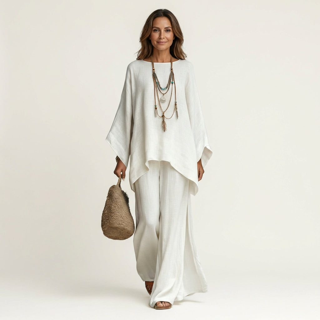 Conjunto Alba Serena de pantalón amplio