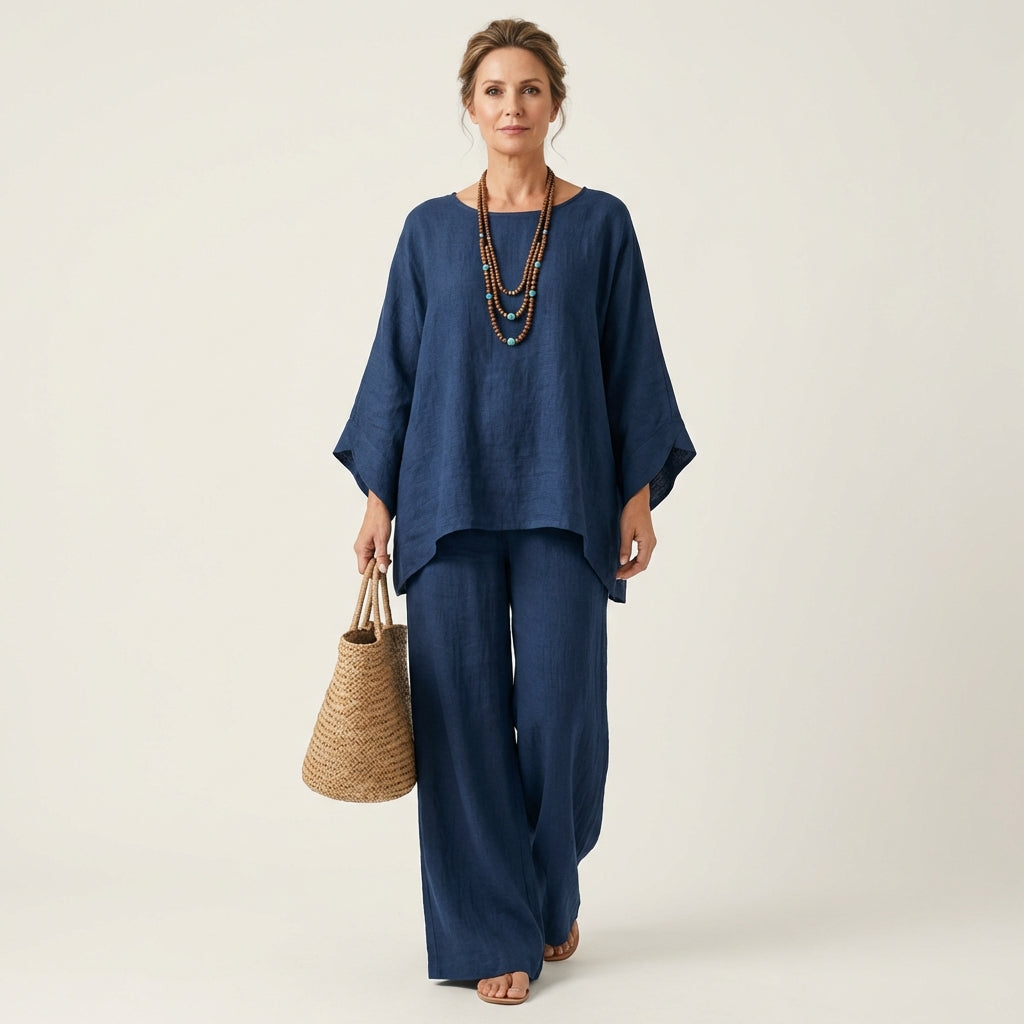Conjunto Alba Serena de pantalón amplio