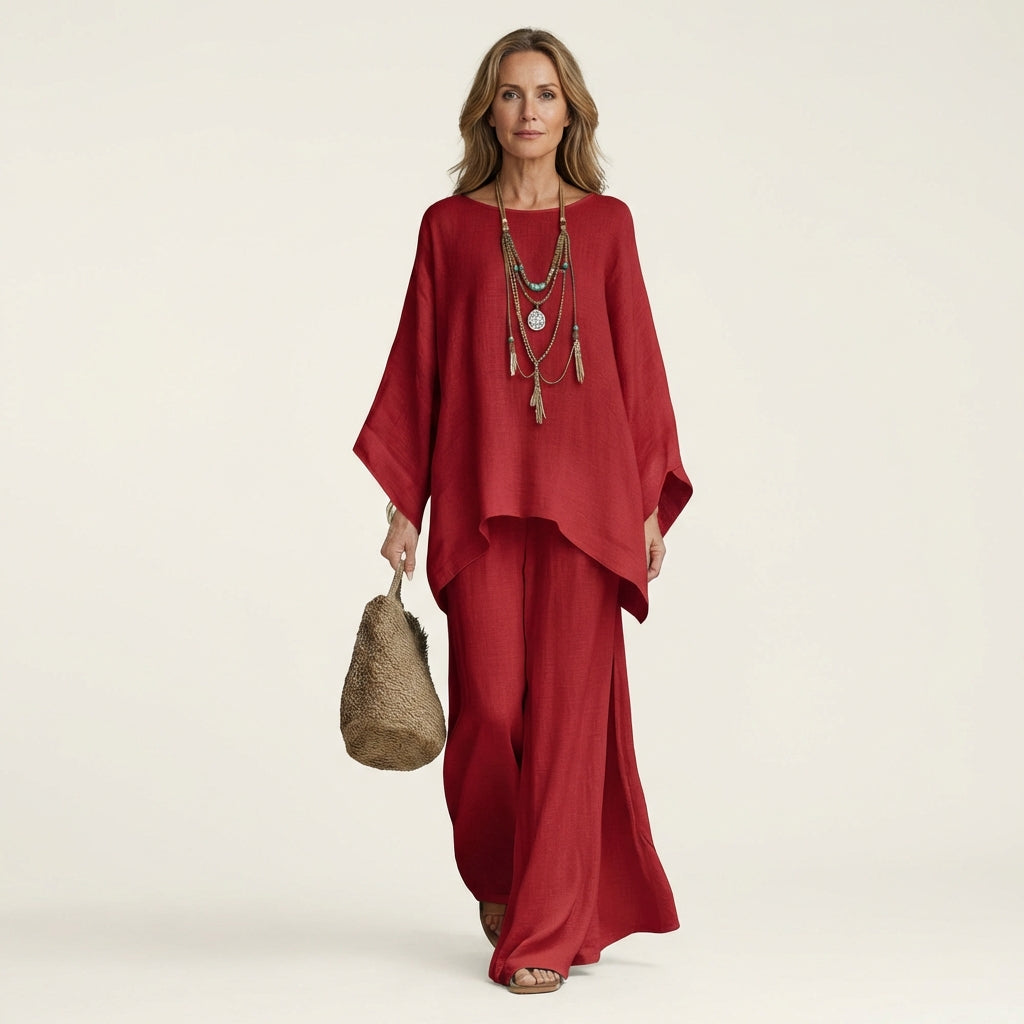 Conjunto Alba Serena de pantalón amplio