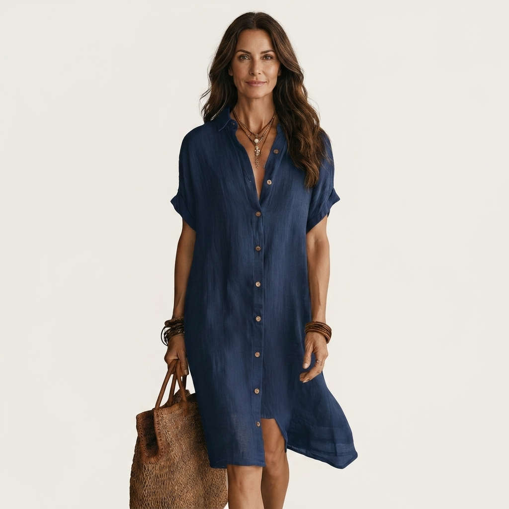 Vestido Portofino camisero de manga corta