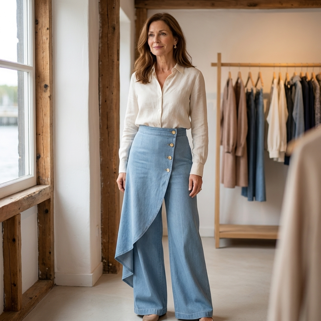 Pantalón Pleamar de diseño cruzado