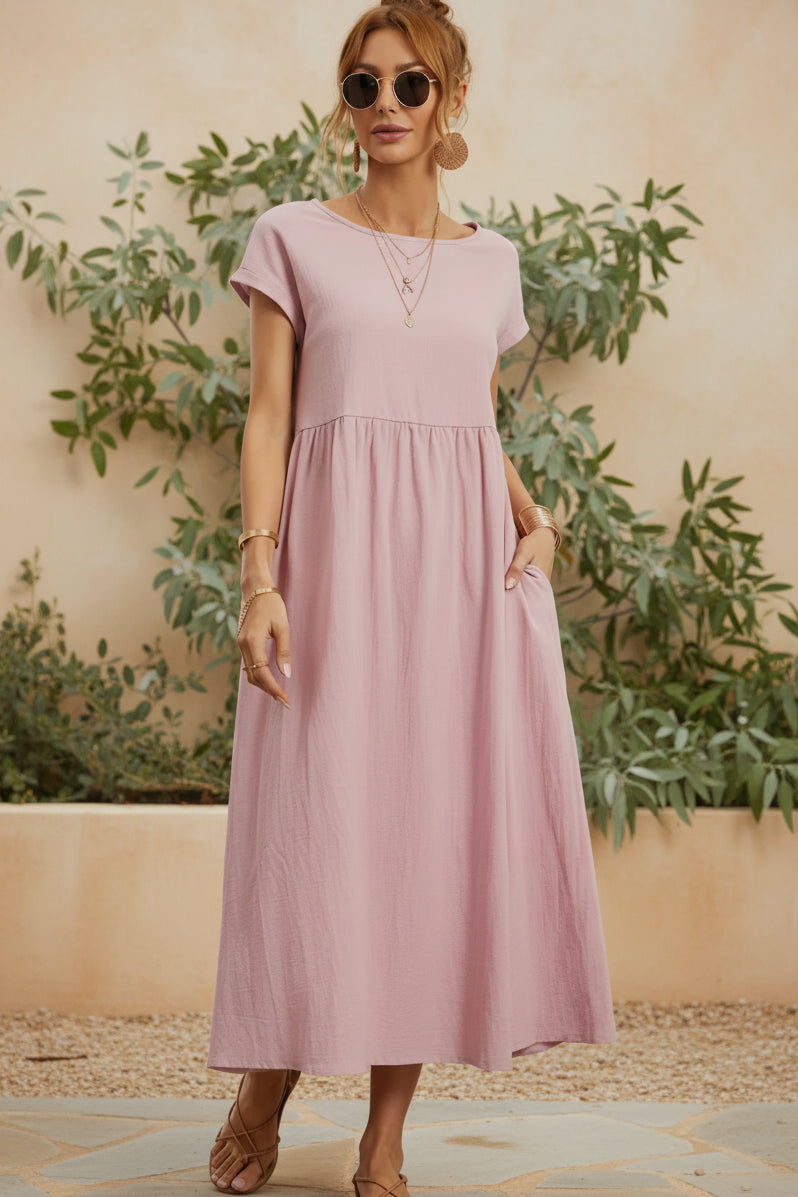 Vestido Pausa de Domingo | Cintura alta y bolsillos laterales