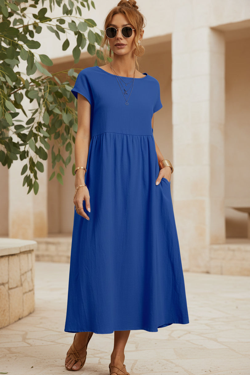 Vestido Pausa de Domingo | Cintura alta y bolsillos laterales