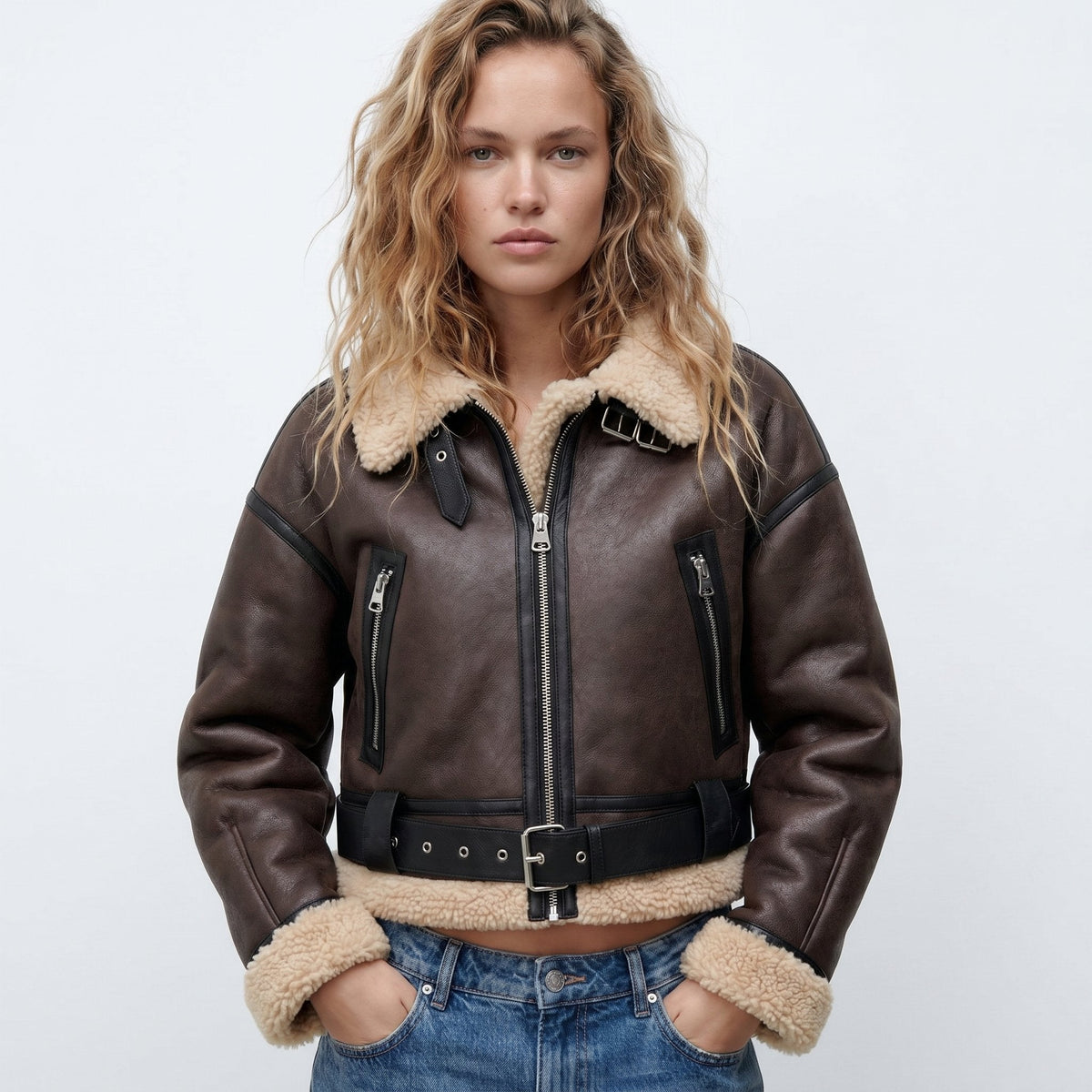 Bomber Castaña de doble cara
