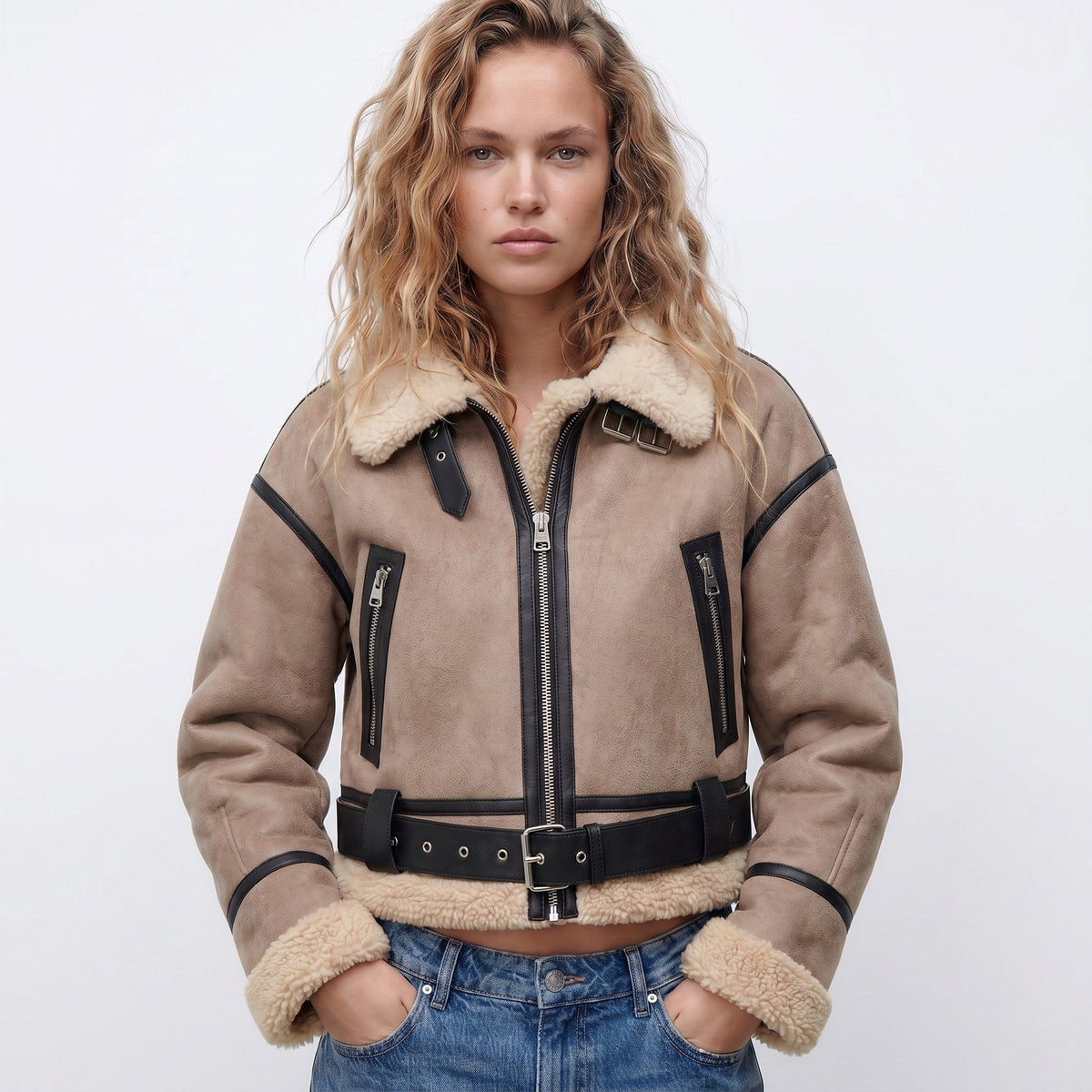 Bomber Castaña de doble cara