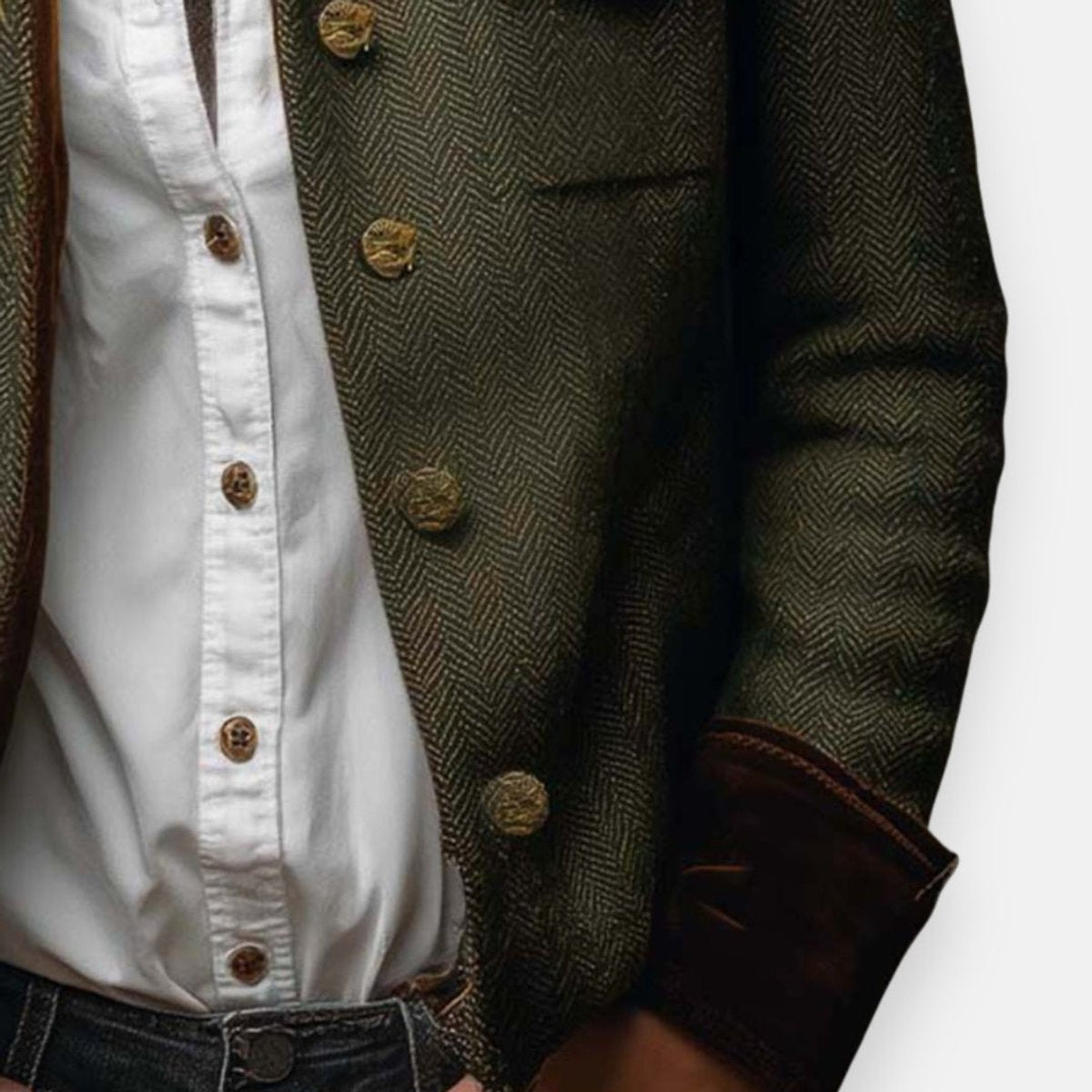 Chaqueta Windsor de botones dorados