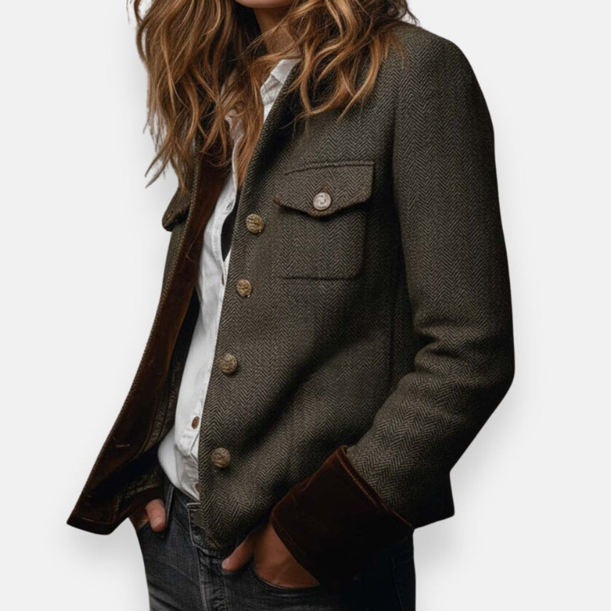 Chaqueta Windsor de botones dorados