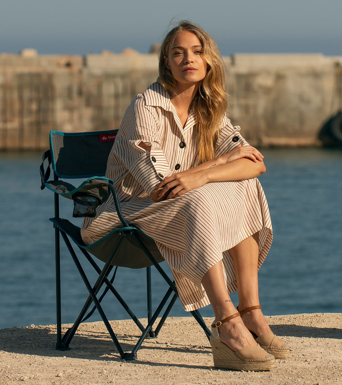 Alpargata  en lino beige FARO WEST - De Las Cuevas Barcelona
