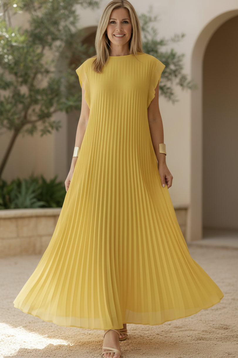 Vestido Calma Dorada | Silueta holgada de líneas sencillas