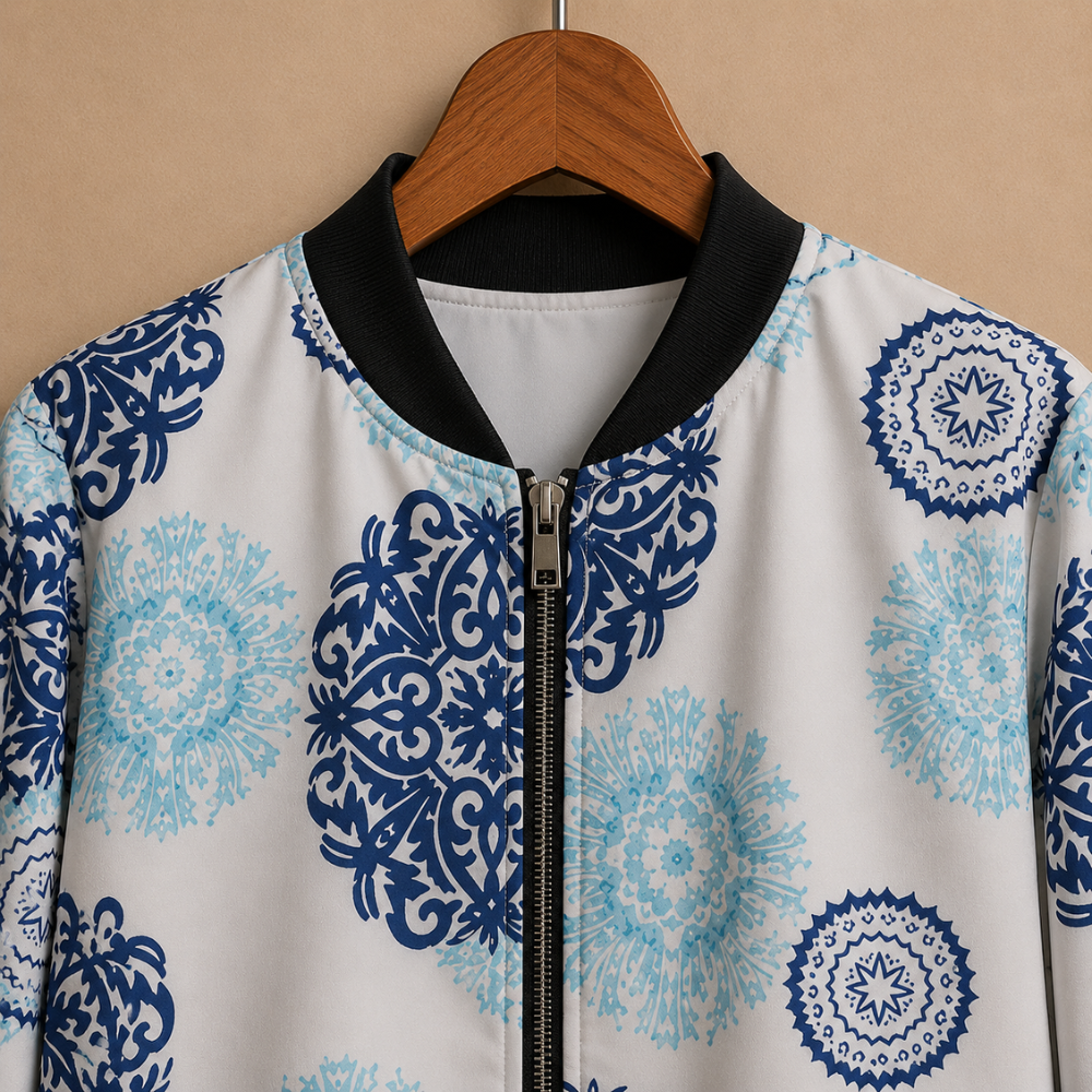 Bomber Botánica estampada