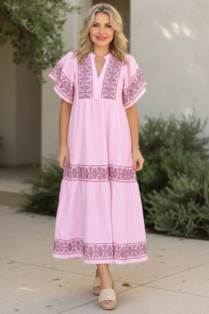 Vestido Sendero de Cenefa | Escote abierto y detalles bohemios