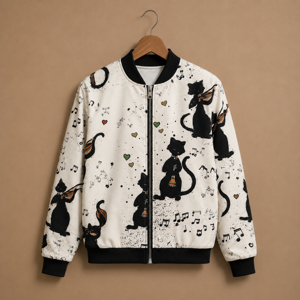 Bomber Botánica estampada