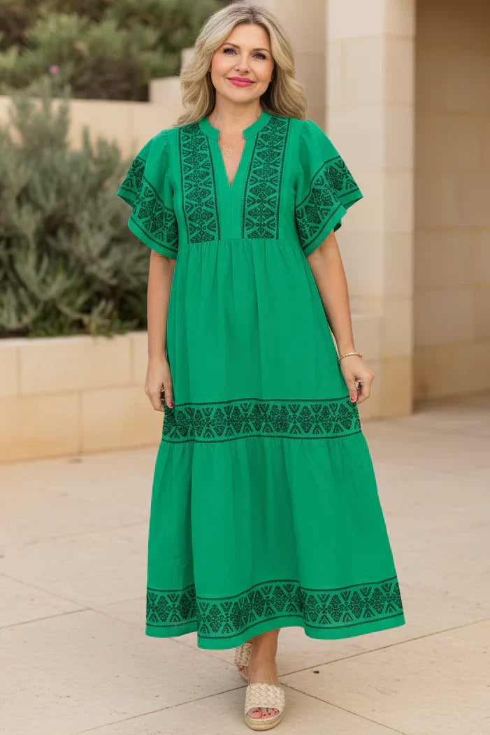 Vestido Sendero de Cenefa | Escote abierto y detalles bohemios