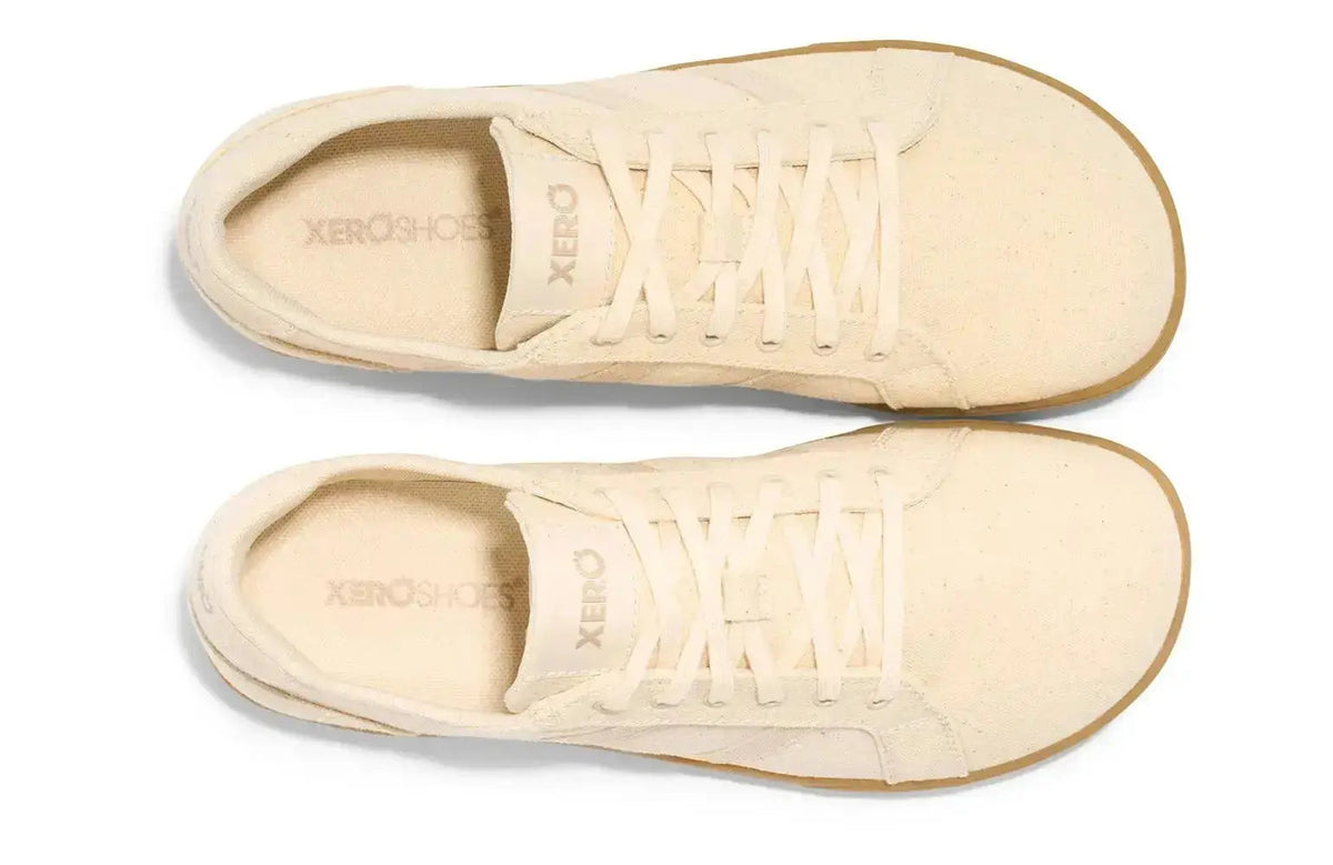 Xero Shoes - Dillon Canvas - Men Natural / Gum - Lonetas de cordones barefoot beige para hombre