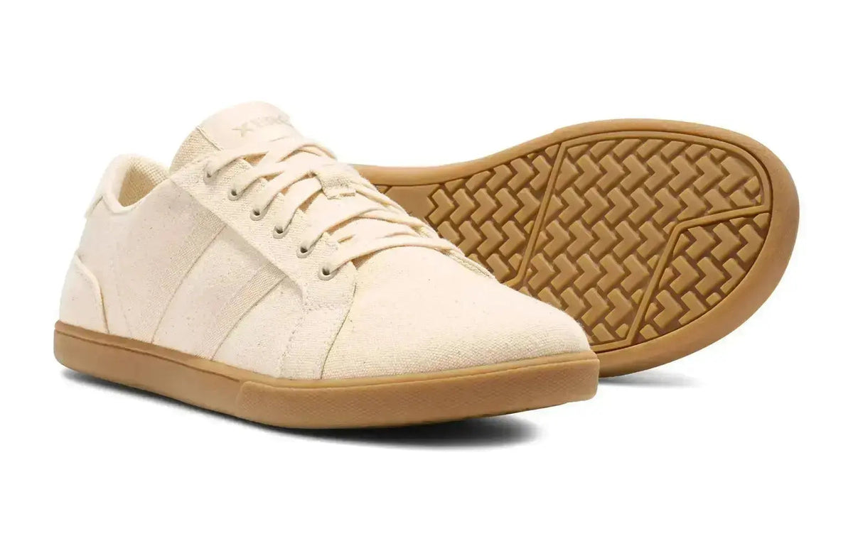 Xero Shoes - Dillon Canvas - Men Natural / Gum - Lonetas de cordones barefoot beige para hombre