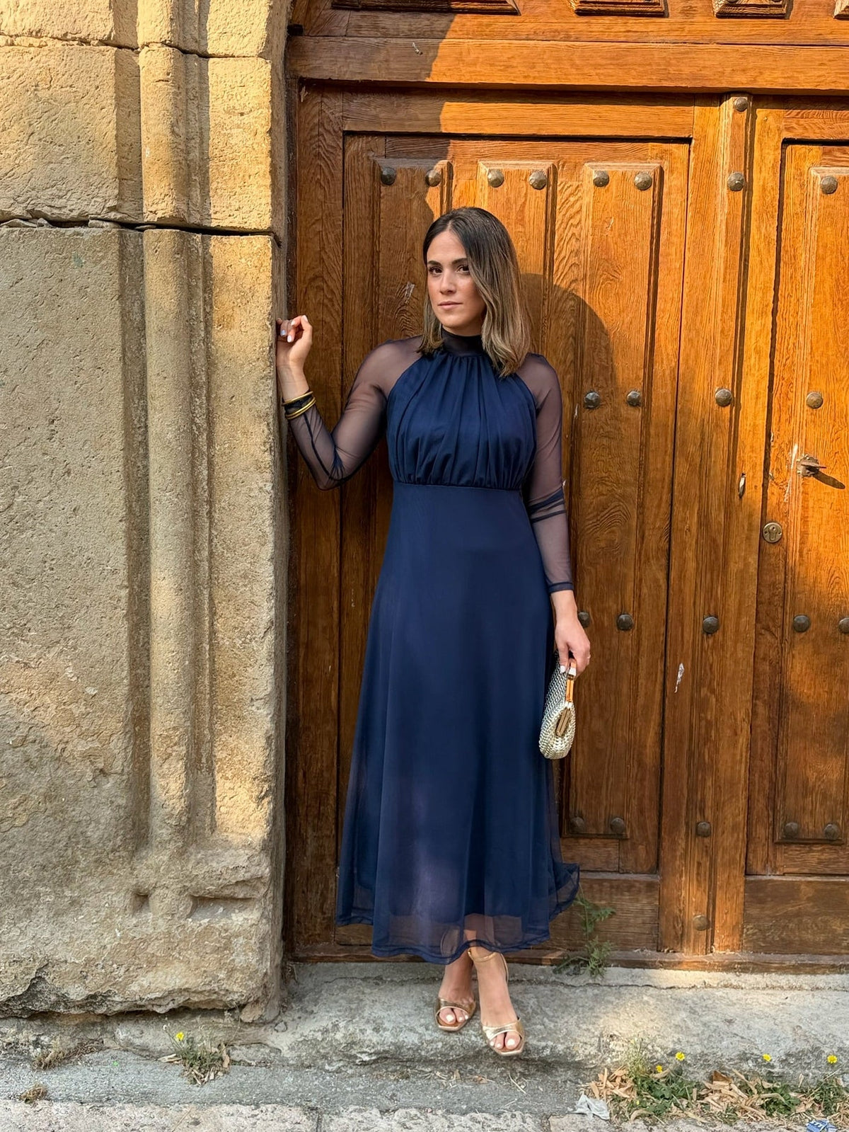 Vestido tul Marino | Olivia