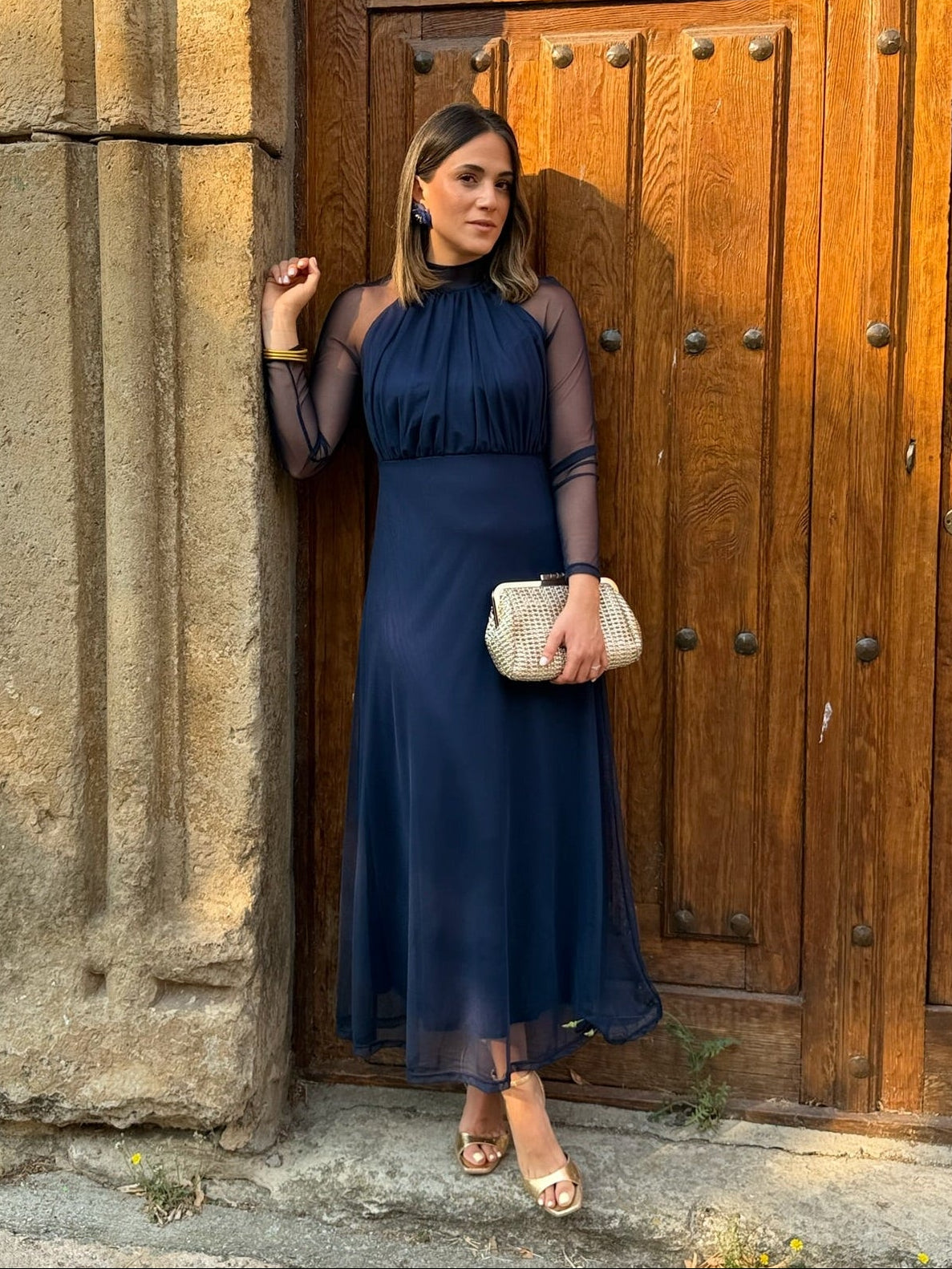 Vestido tul Marino | Olivia