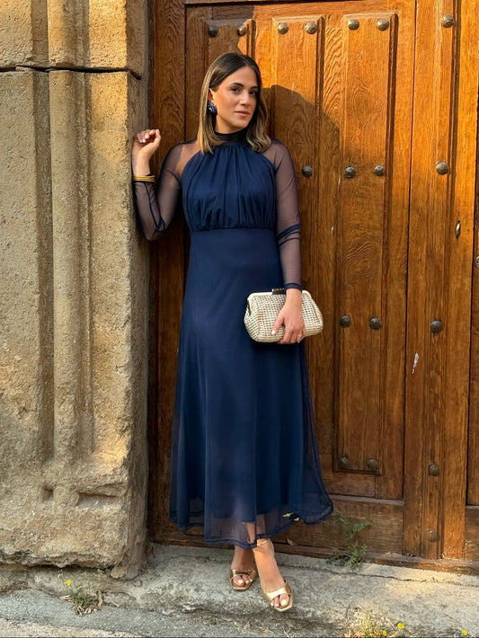 Vestido tul Marino | Olivia