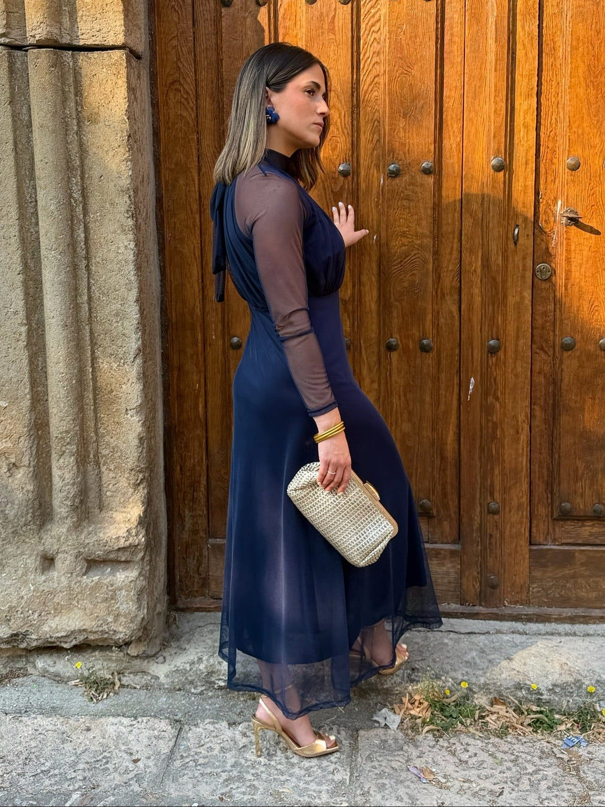 Vestido tul Marino | Olivia