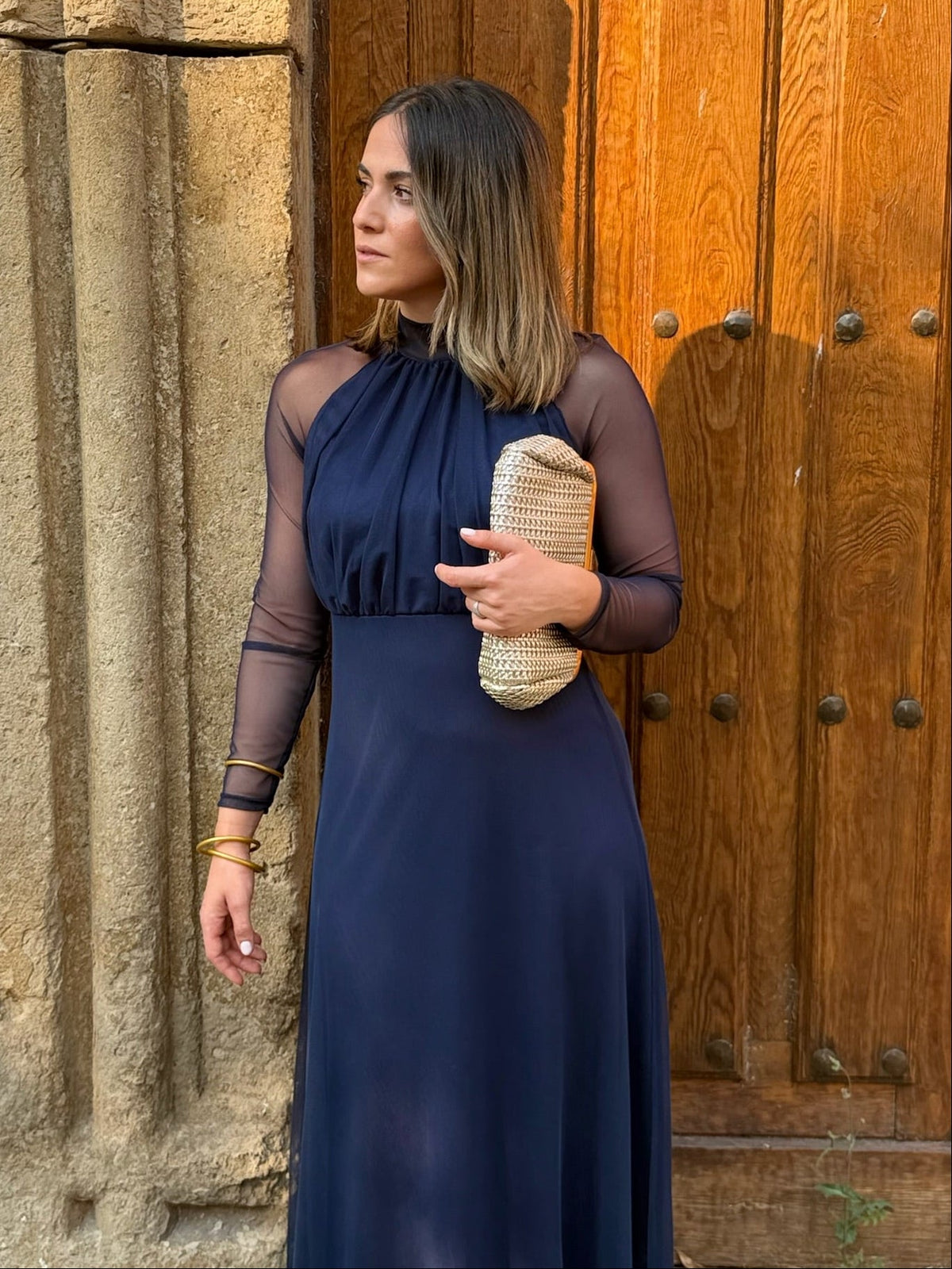 Vestido tul Marino | Olivia