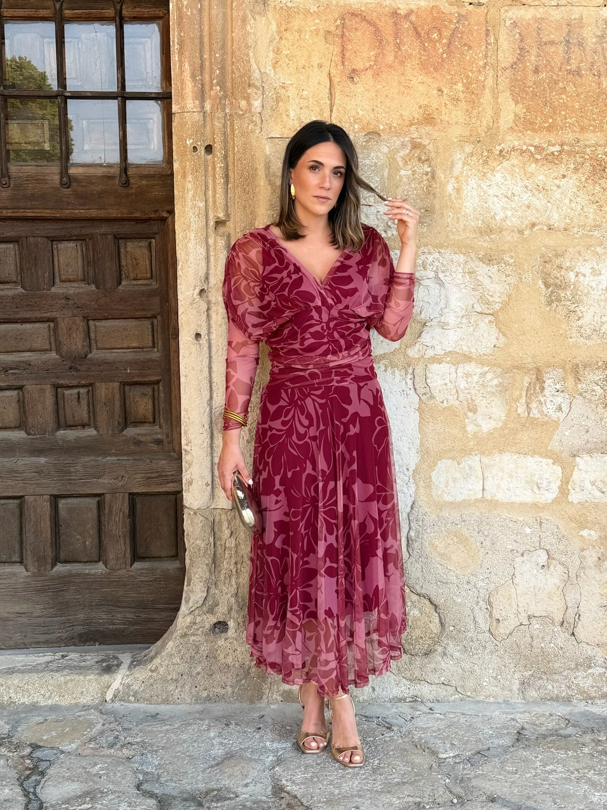 Vestido tul estampado |Rinala