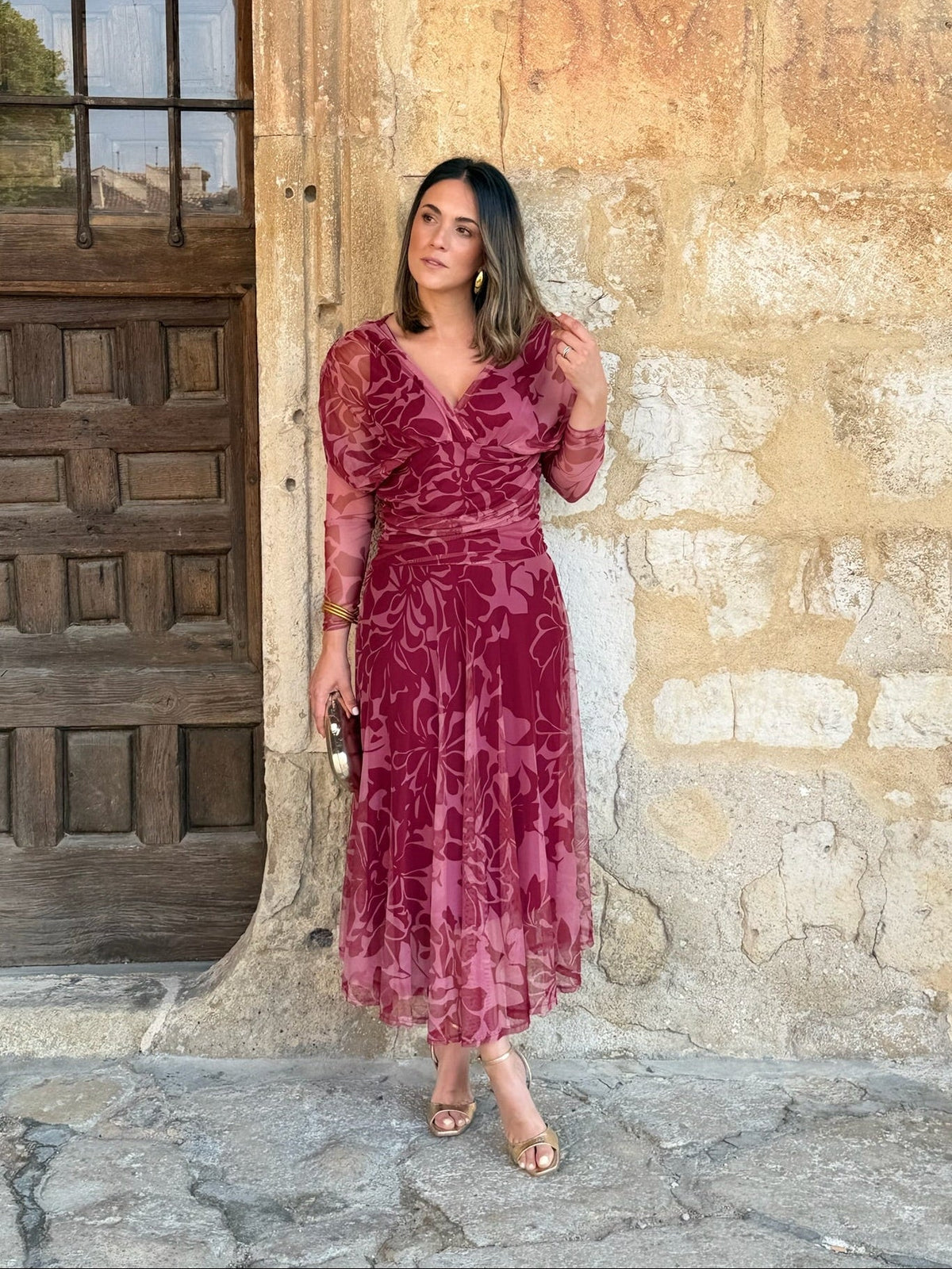 Vestido tul estampado |Rinala