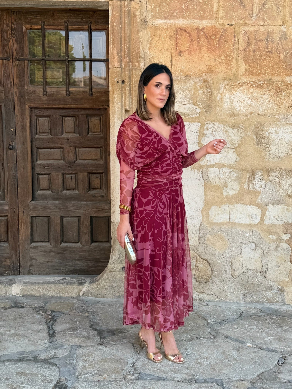 Vestido tul estampado |Rinala