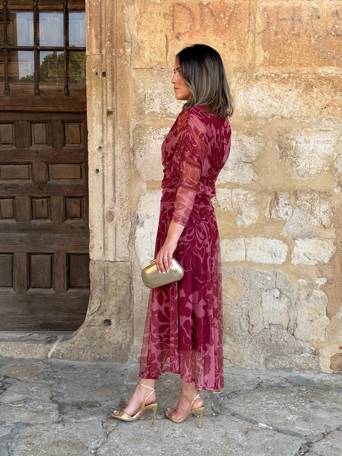 Vestido tul estampado |Rinala