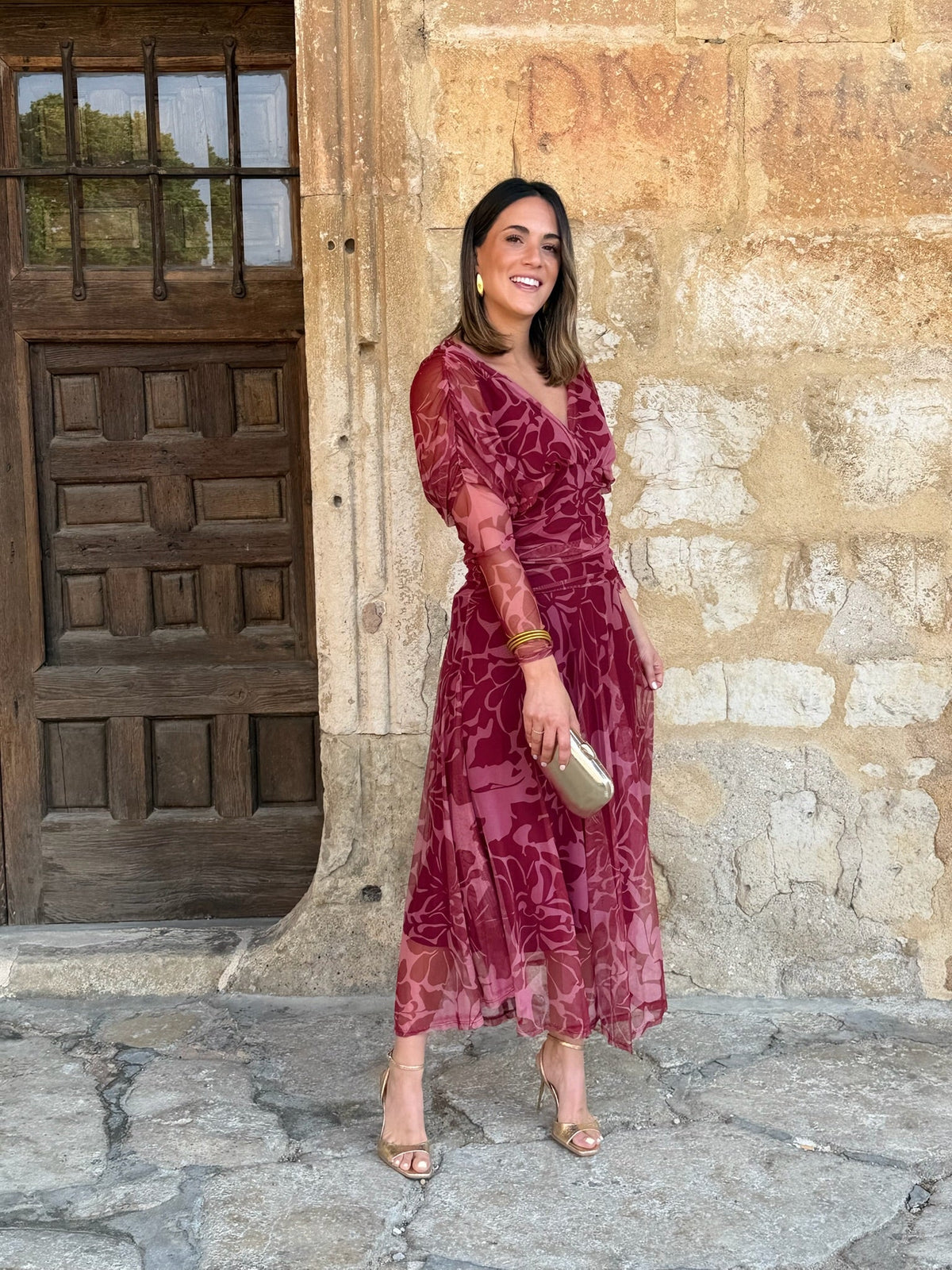 Vestido tul estampado |Rinala
