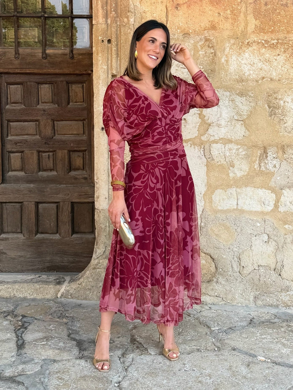 Vestido tul estampado |Rinala