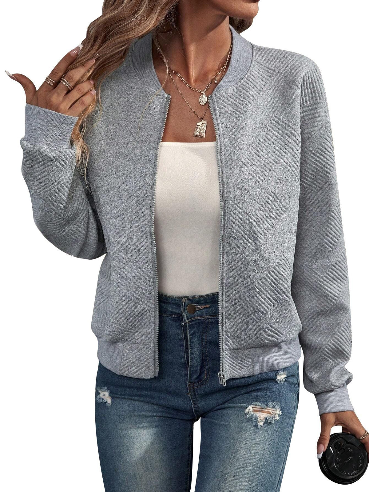 Chaqueta Prisma de relieve geométrico