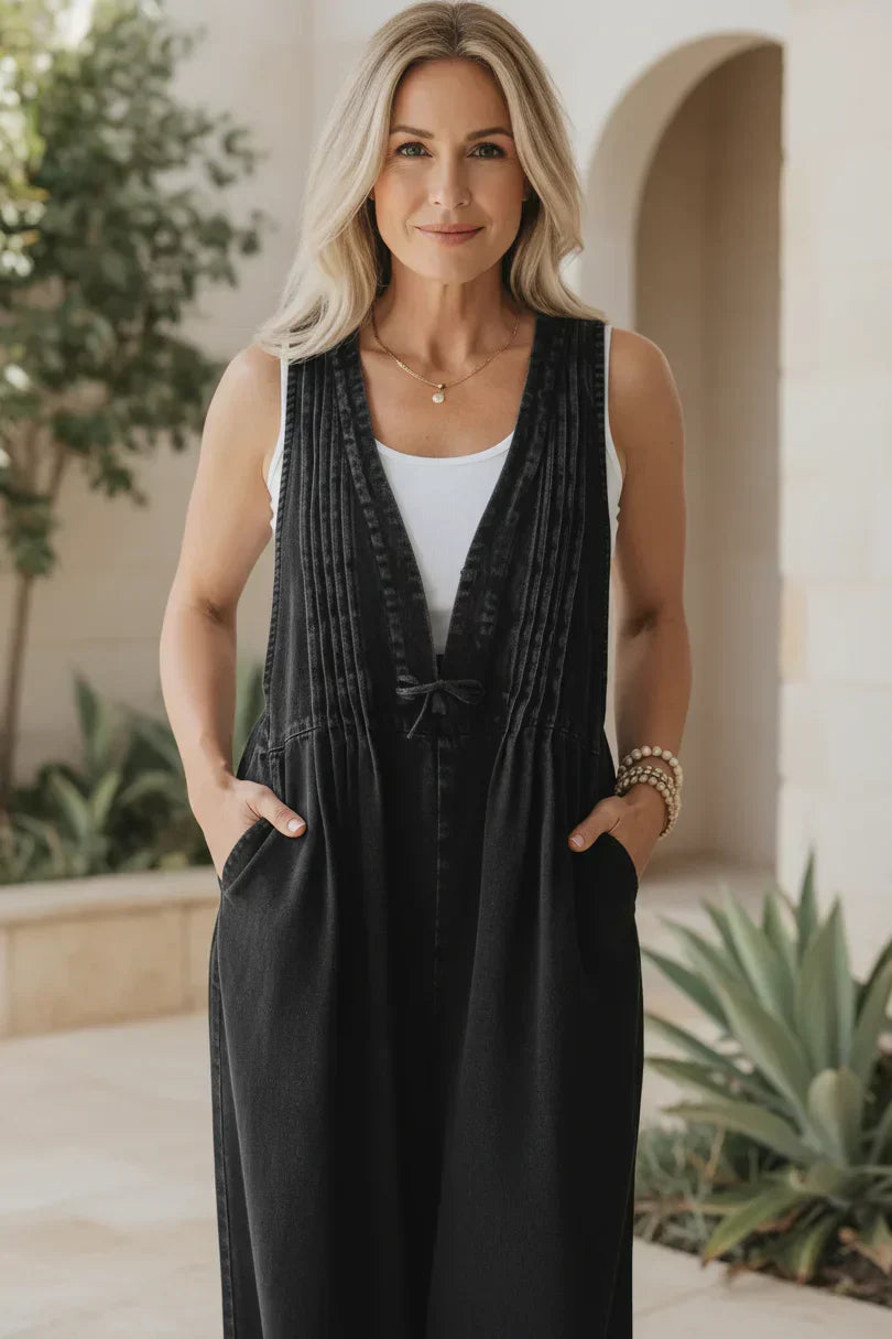 Mono Sendero Bohemio | Pliegues frontales y pernera ancha
