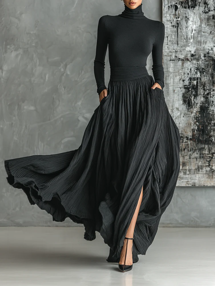Aurora | Conjunto de cuello alto y falda larga