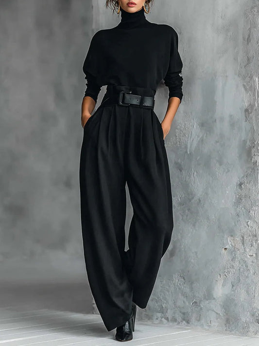 Alma | Conjunto de cuello alto con pantalón y cinturón