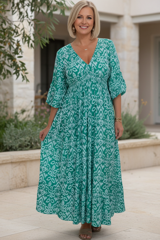 Vestido Marea Bohemia | Estampado vivo sin mangas